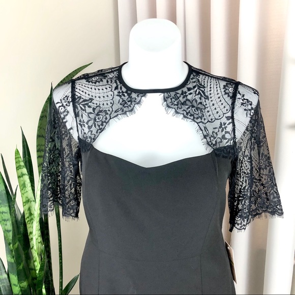 Nanette Lepore Rich Romantics Black Lace Dress 14 - Picture 3 of 5